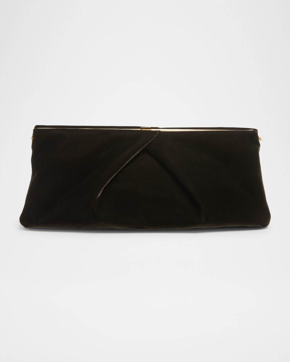 Velvety Viscose Clutch Bag